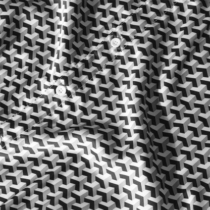Monochrome - Side - Belier Mens Illusion Print Shirt