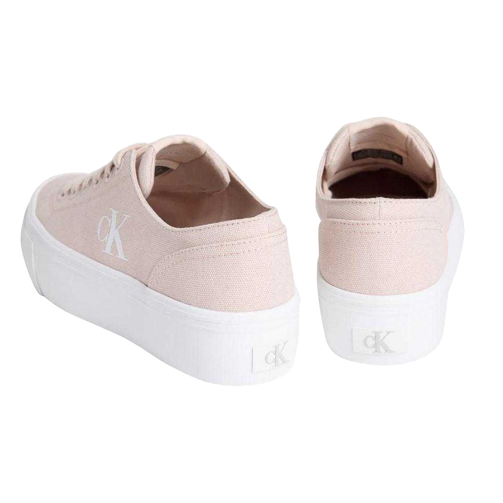 Pink - Back - Calvin Klein Womens-Ladies Platform Trainers