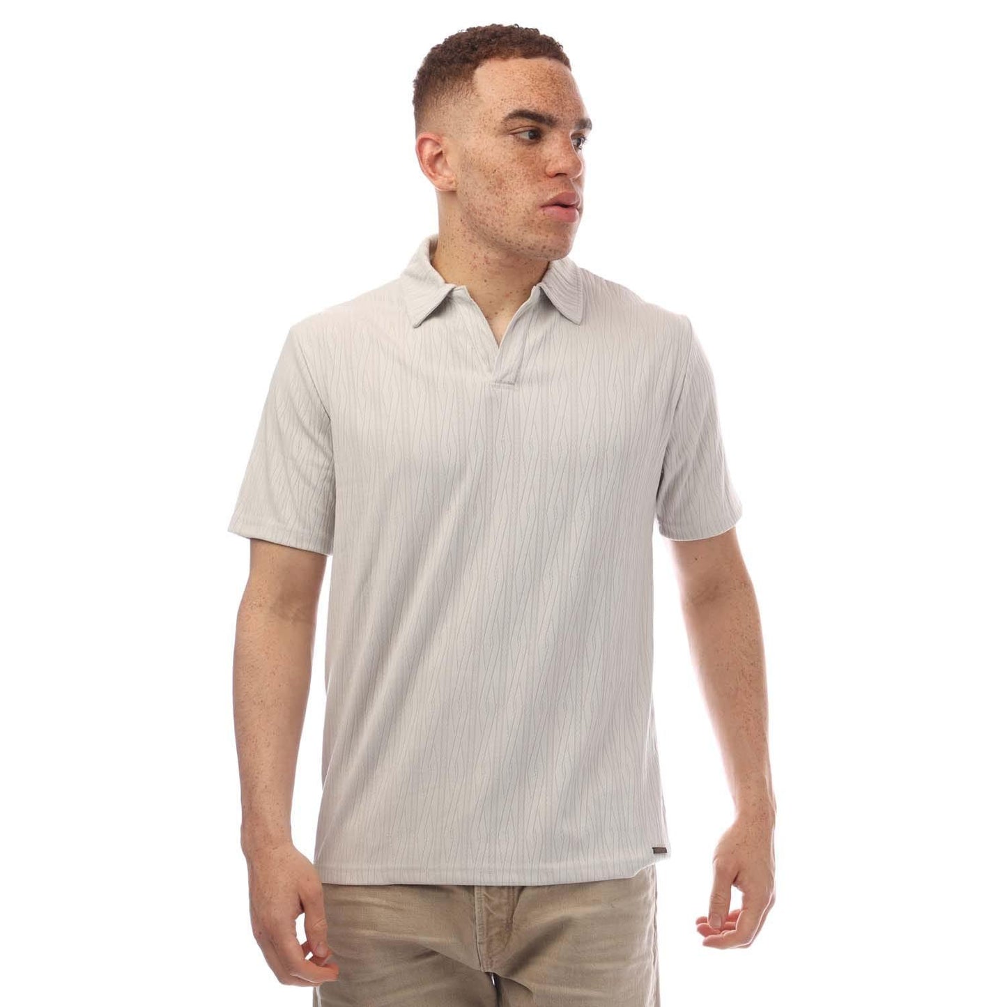 Grey - Front - Luke 1977 Mens Bluefields Knitted Polo Shirt
