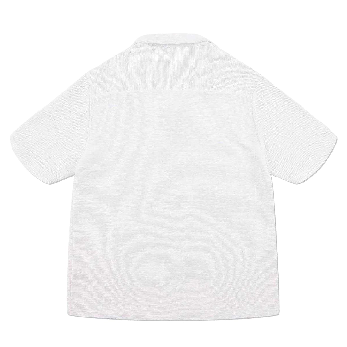 White - Side - Prevu Mens Ottoman Short-Sleeved Shirt