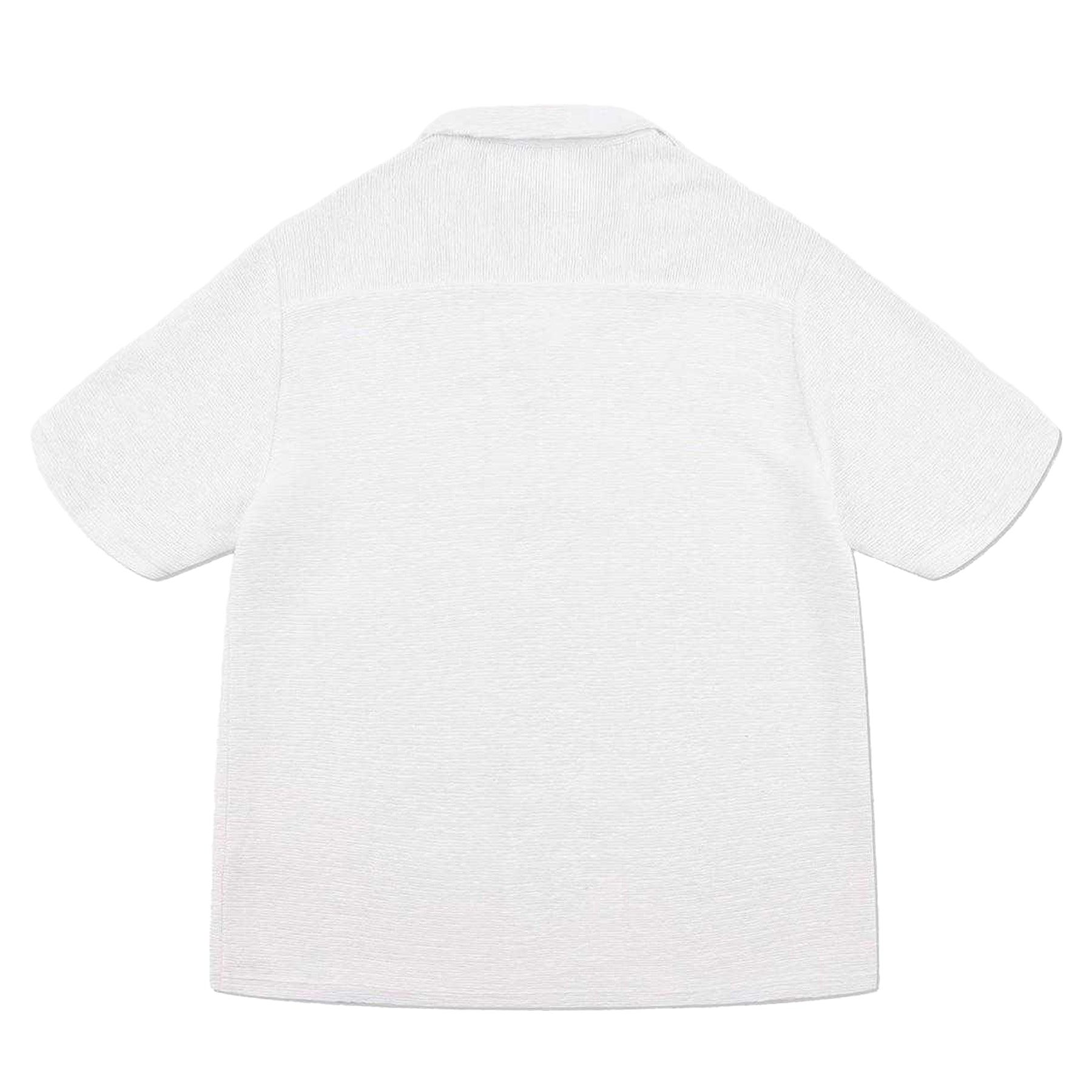 White - Side - Prevu Mens Ottoman Short-Sleeved Shirt