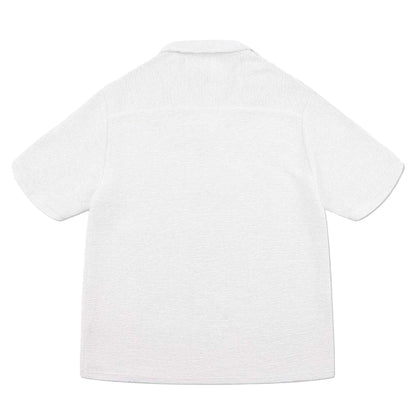 White - Side - Prevu Mens Ottoman Short-Sleeved Shirt
