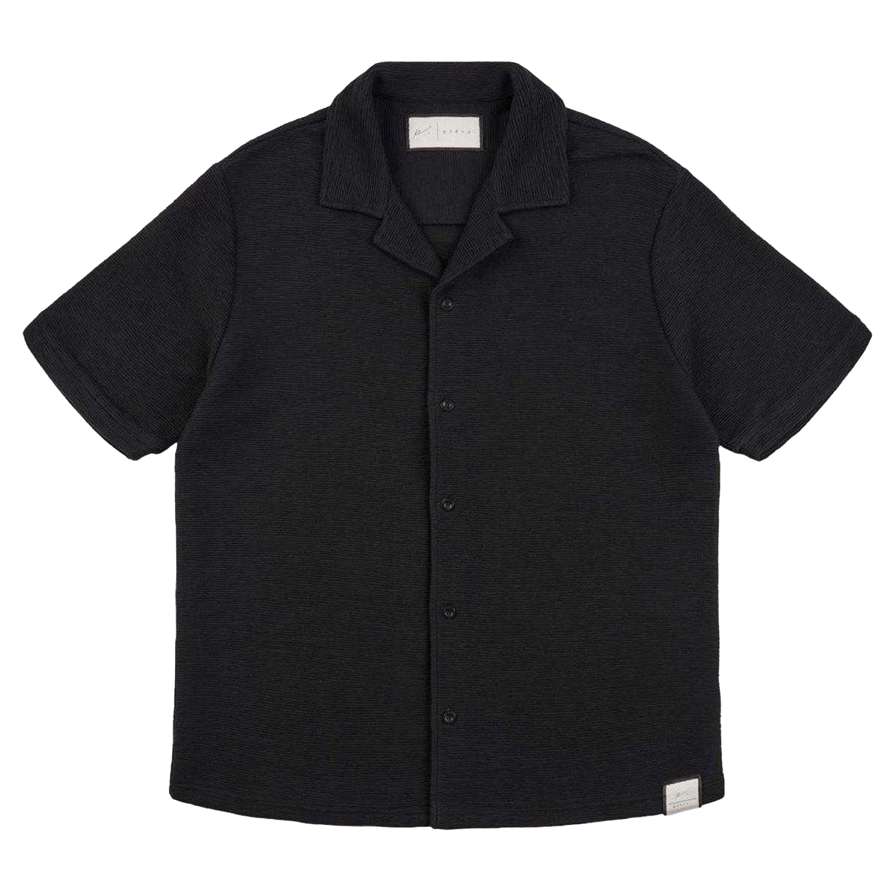 Black - Front - Prevu Mens Ottoman Short-Sleeved Shirt