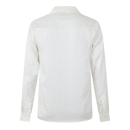 White - Back - Belier Mens Patterned Long-Sleeved Shirt