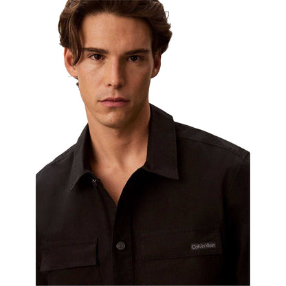 Black - Side - Calvin Klein Mens Jeans Overshirt