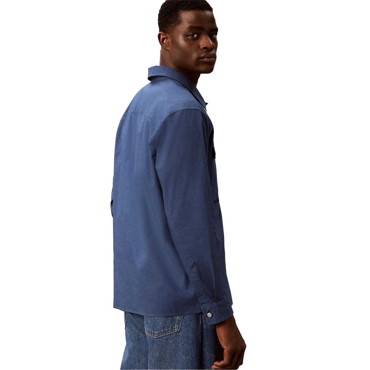 Dark Denim - Back - Calvin Klein Mens Jeans Overshirt