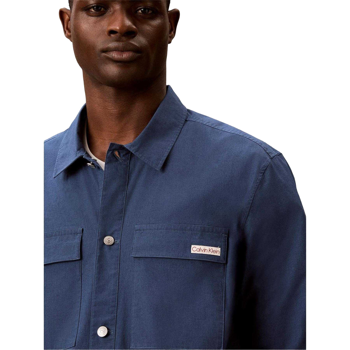 Dark Denim - Side - Calvin Klein Mens Jeans Overshirt