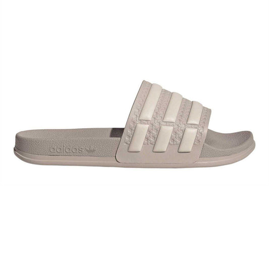Taupe - Front - Adidas Womens-Ladies Adilette Flat Sandals