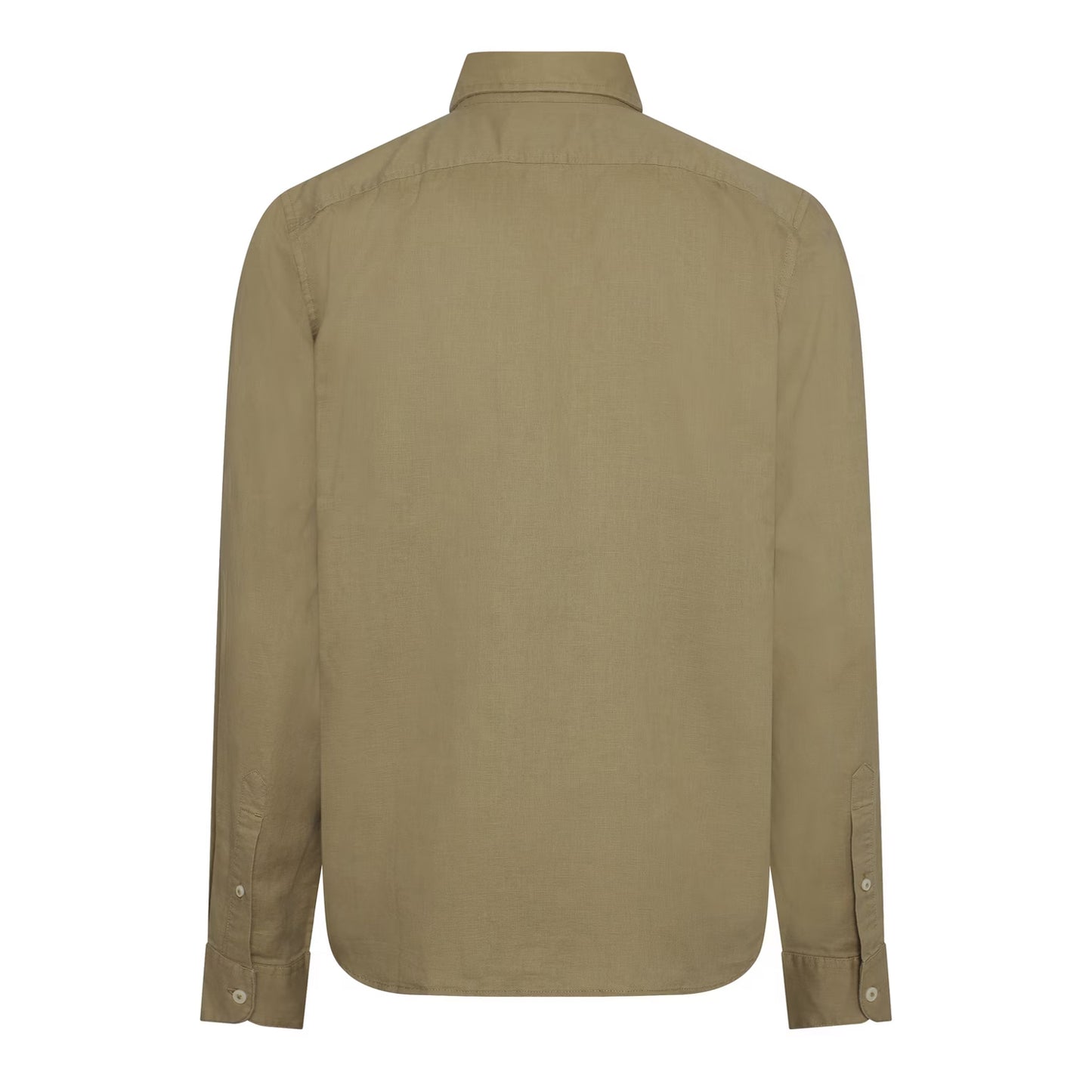 Cream - Back - Timberland Mens Lovell Lake Cotton Long-Sleeved Shirt