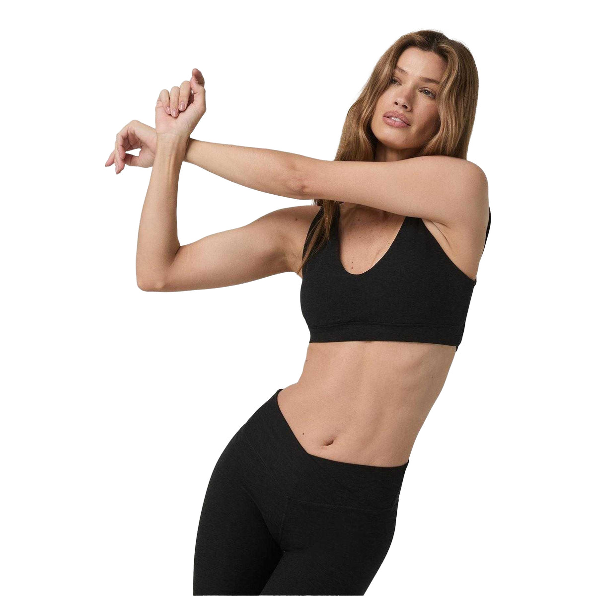 Black Heather - Lifestyle - Vuori Womens-Ladies Elevation Rhythm Medium Support Sports Bra
