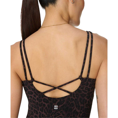 Brown - Side - Sweaty Betty Womens-Ladies Leopard Pattern Performance Tank Top