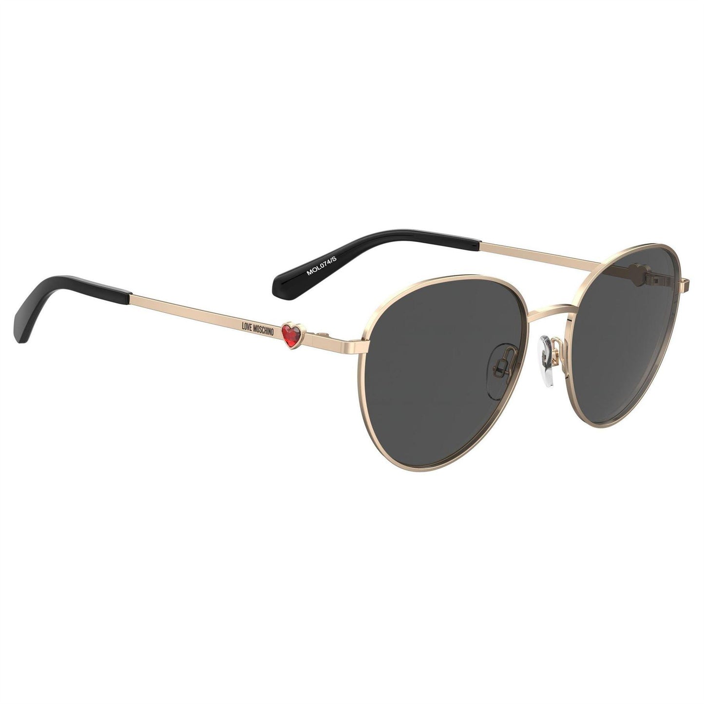 Rose Gold - Side - Moschino Mens Moscsun Round Sunglasses