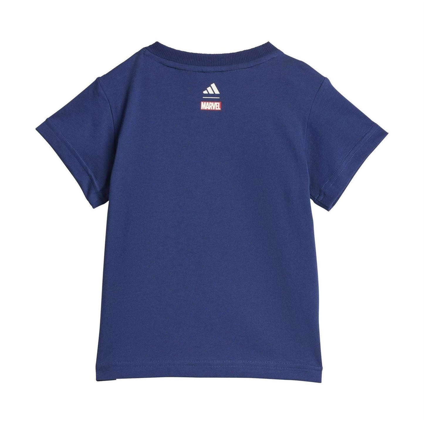 Dark Blue-Off White - Back - Adidas Baby Spider-Man Marvel T-Shirt & Shorts Set