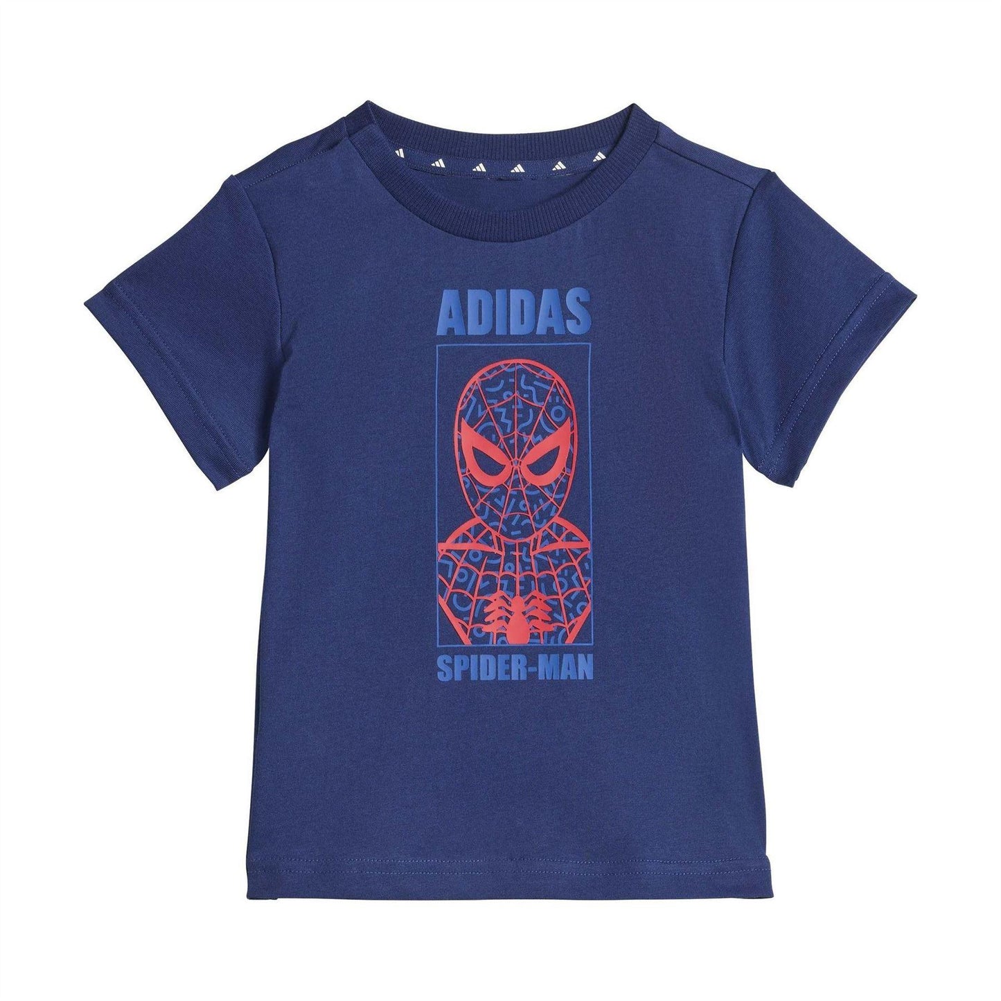 Dark Blue-Off White - Side - Adidas Baby Spider-Man Marvel T-Shirt & Shorts Set