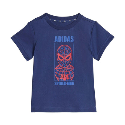 Dark Blue-Off White - Side - Adidas Baby Spider-Man Marvel T-Shirt & Shorts Set