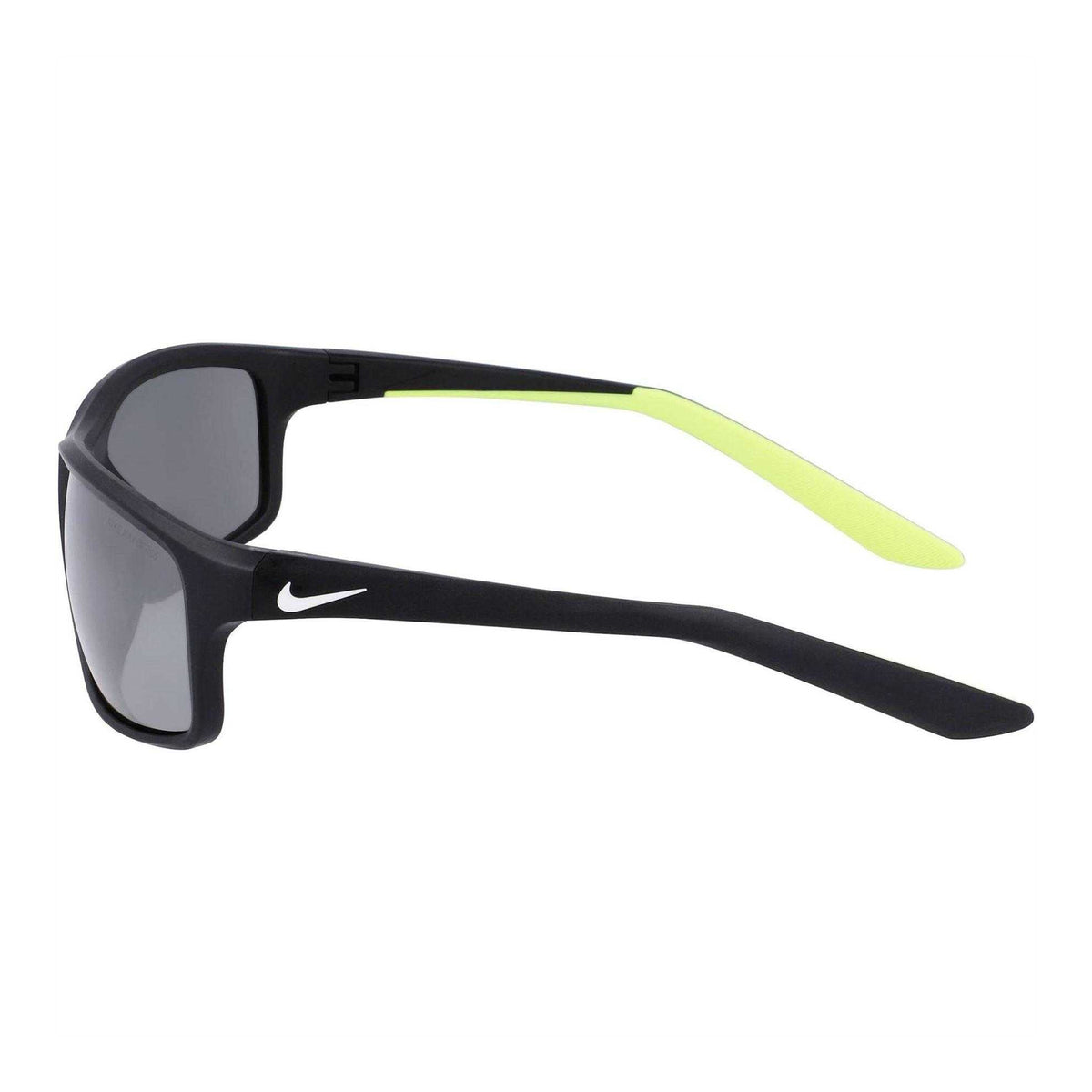 Black-Silver - Side - Nike Mens Rectangular Sunglasses