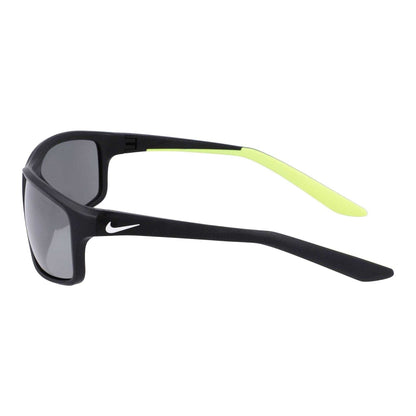 Black-Silver - Side - Nike Mens Rectangular Sunglasses