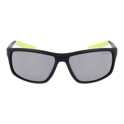 Black-Silver - Pack Shot - Nike Mens Rectangular Sunglasses
