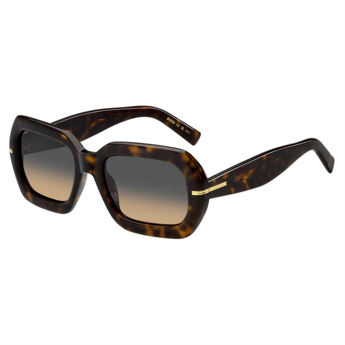 Havana - Front - Boss Womens-Ladies Rounded Sunglasses