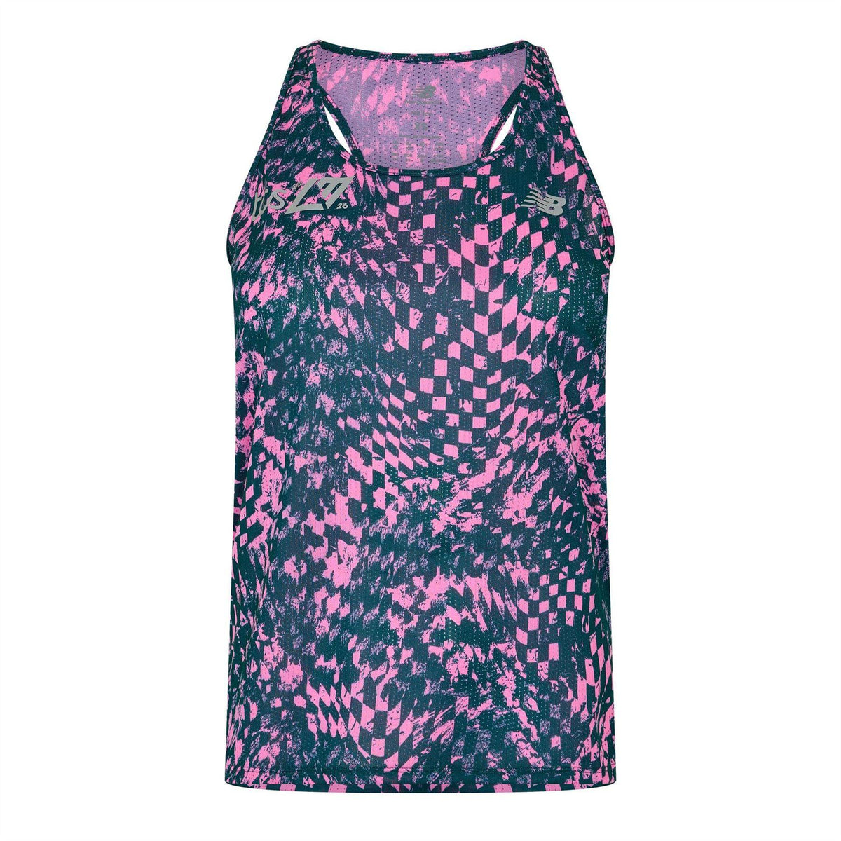 Pink - Front - New Balance Womens-Ladies Lightweight Tank Top