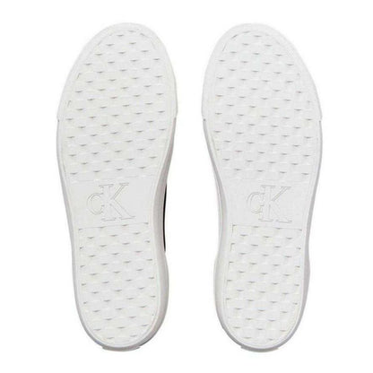 Black - Pack Shot - Calvin Klein Womens-Ladies Canvas Platform Trainers