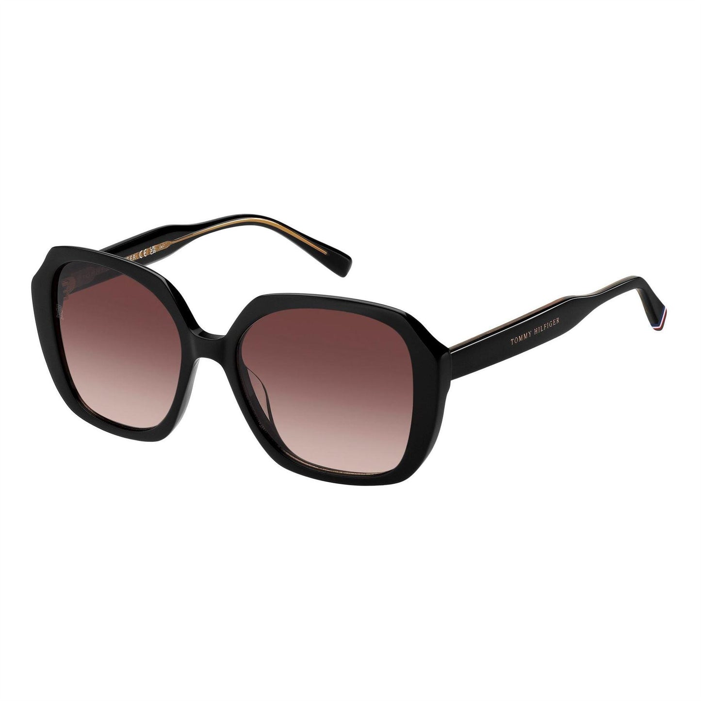 Black - Back - Tommy Hilfiger Womens-Ladies Square Sunglasses