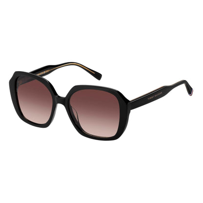 Black - Back - Tommy Hilfiger Womens-Ladies Square Sunglasses