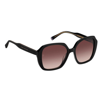 Black - Side - Tommy Hilfiger Womens-Ladies Square Sunglasses