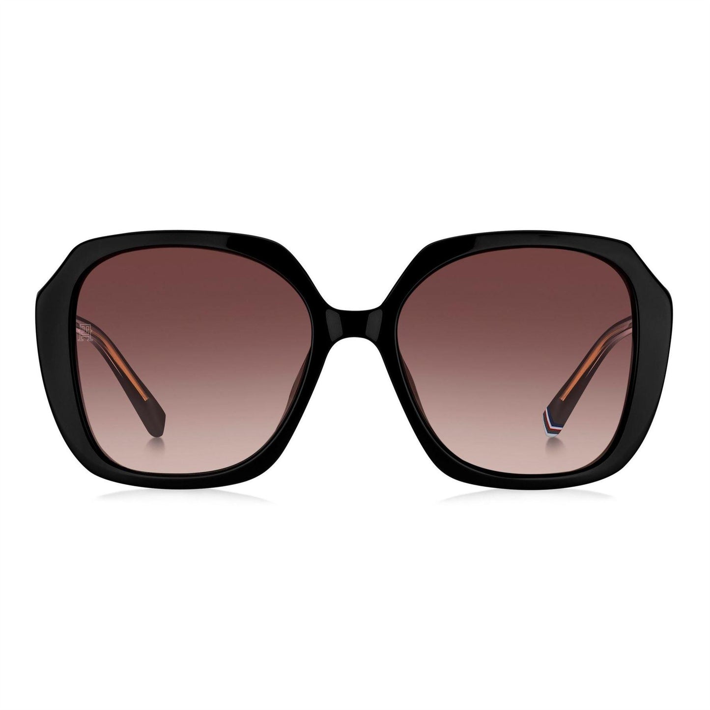 Black - Front - Tommy Hilfiger Womens-Ladies Square Sunglasses