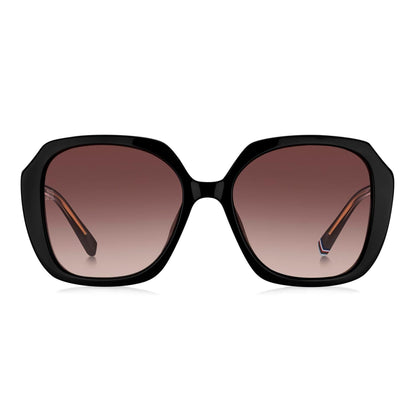 Black - Front - Tommy Hilfiger Womens-Ladies Square Sunglasses