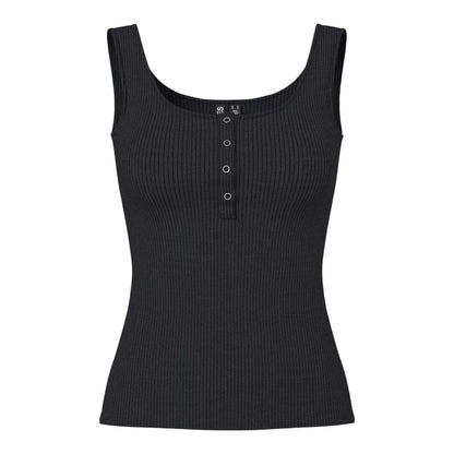 Black - Front - Pieces Womens-Ladies Kitte Tank Top