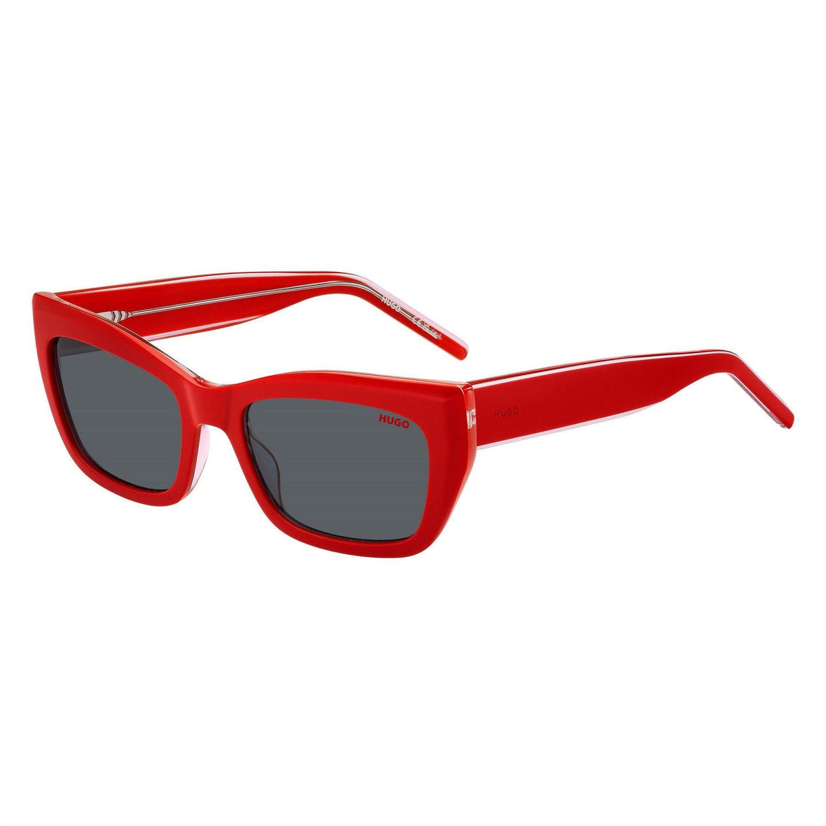 Red-Pink - Side - Hugo Womens-Ladies Cat Eye Sunglasses