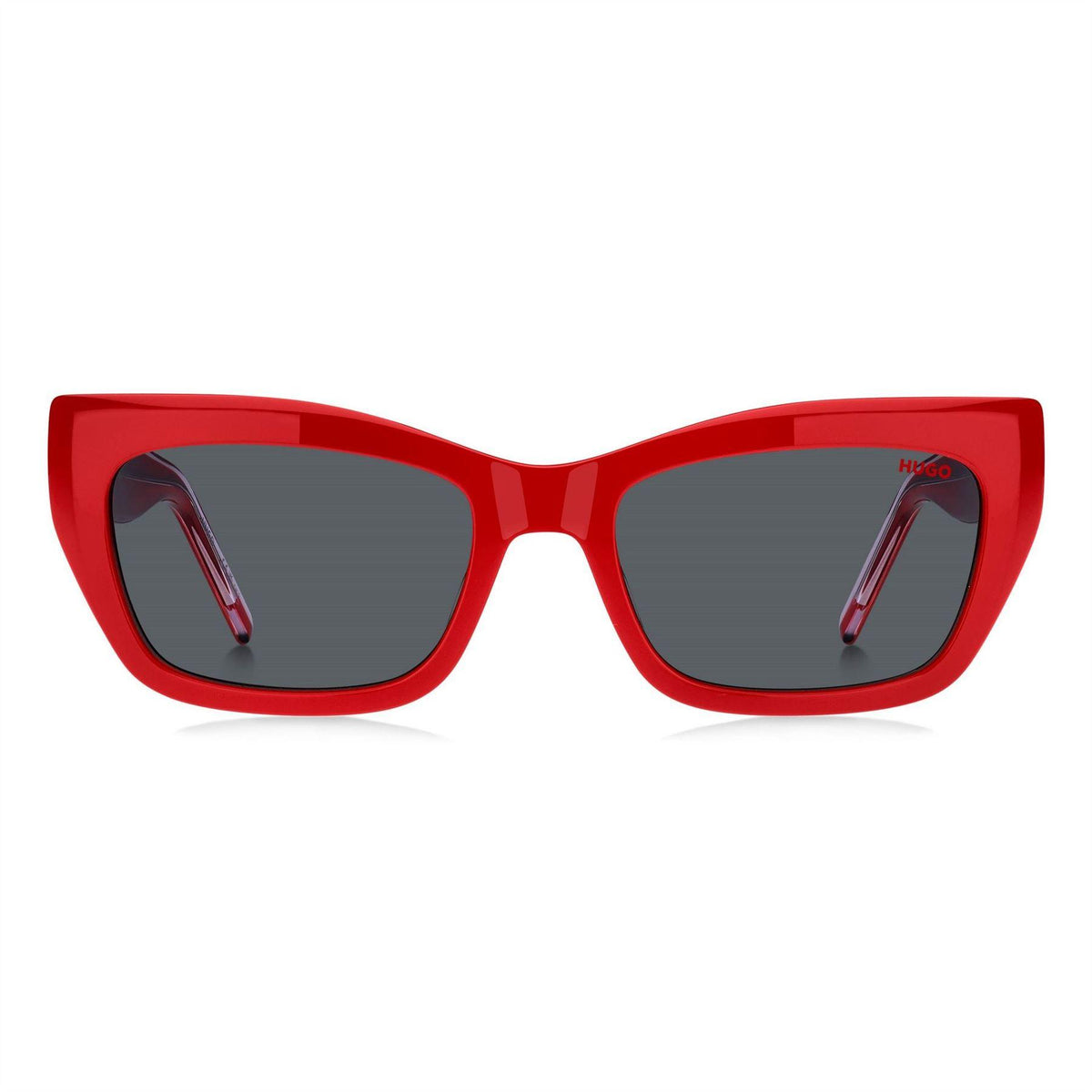 Red-Pink - Front - Hugo Womens-Ladies Cat Eye Sunglasses