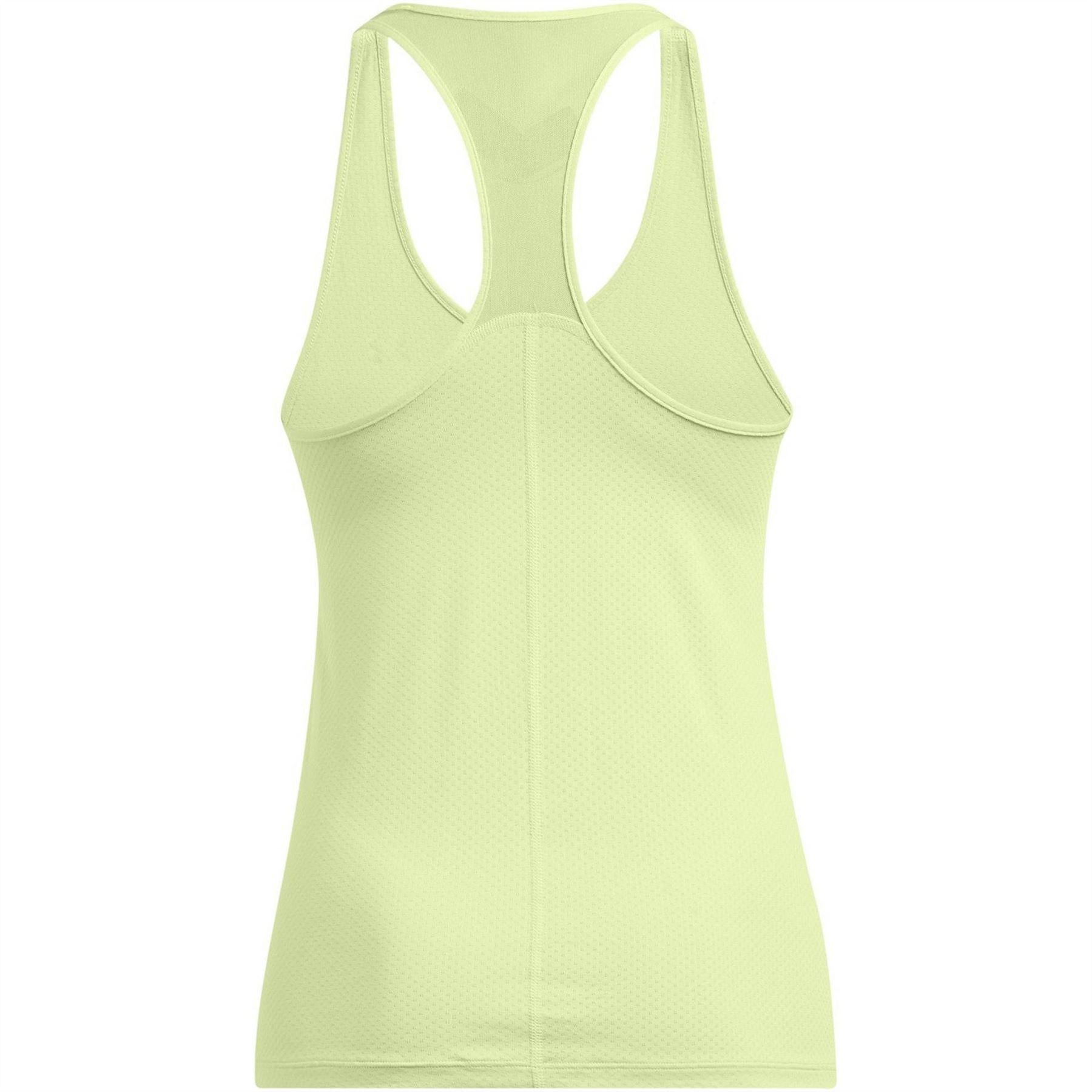Green - Back - Under Armour Womens-Ladies Racerback Tank Top