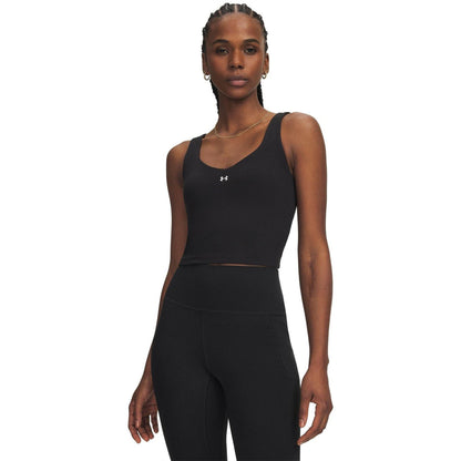 Black - Front - Under Armour Womens-Ladies Motion Fitted Tank Top