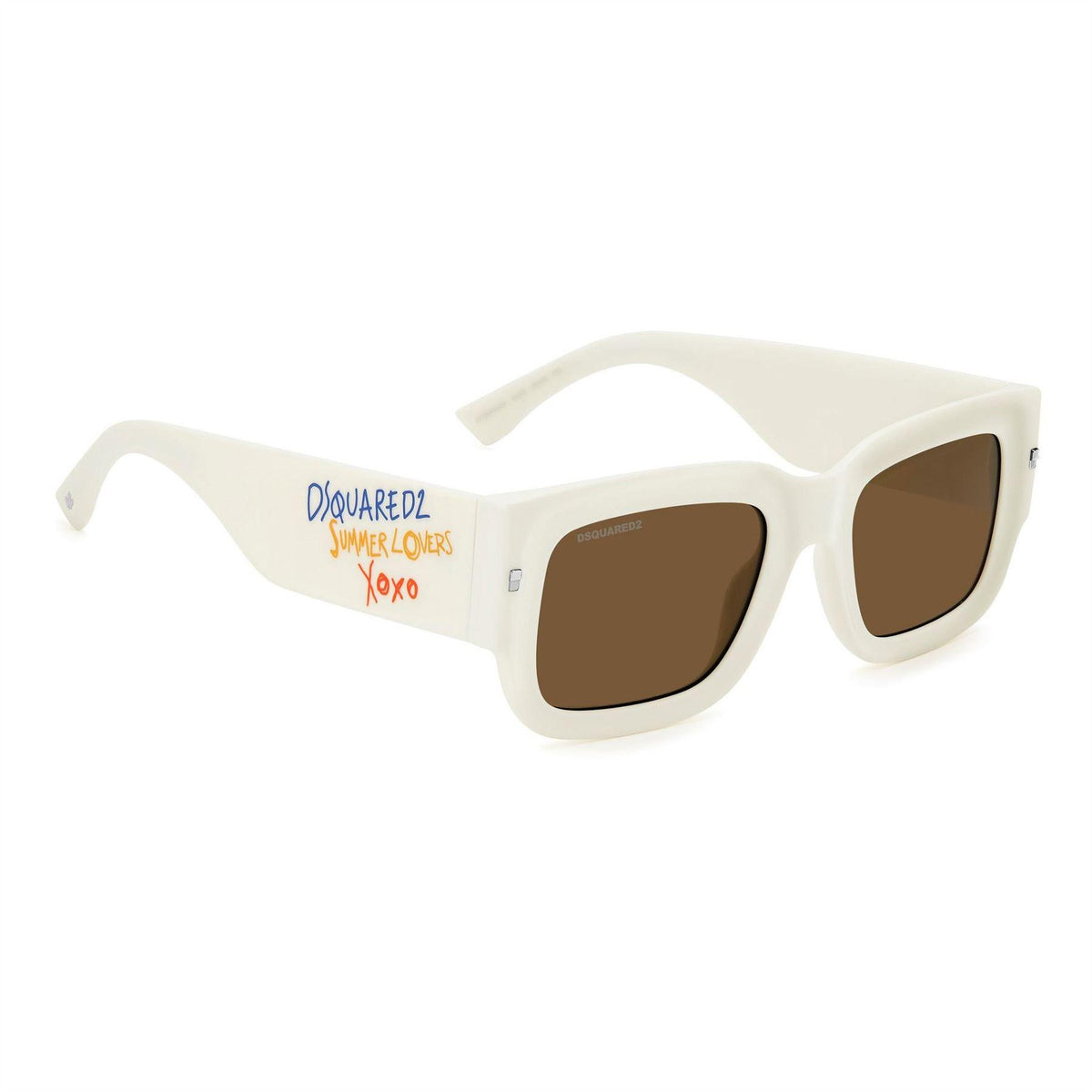 Ivory - Pack Shot - DSquared2 Mens Round Sunglasses