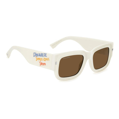 Ivory - Pack Shot - DSquared2 Mens Round Sunglasses