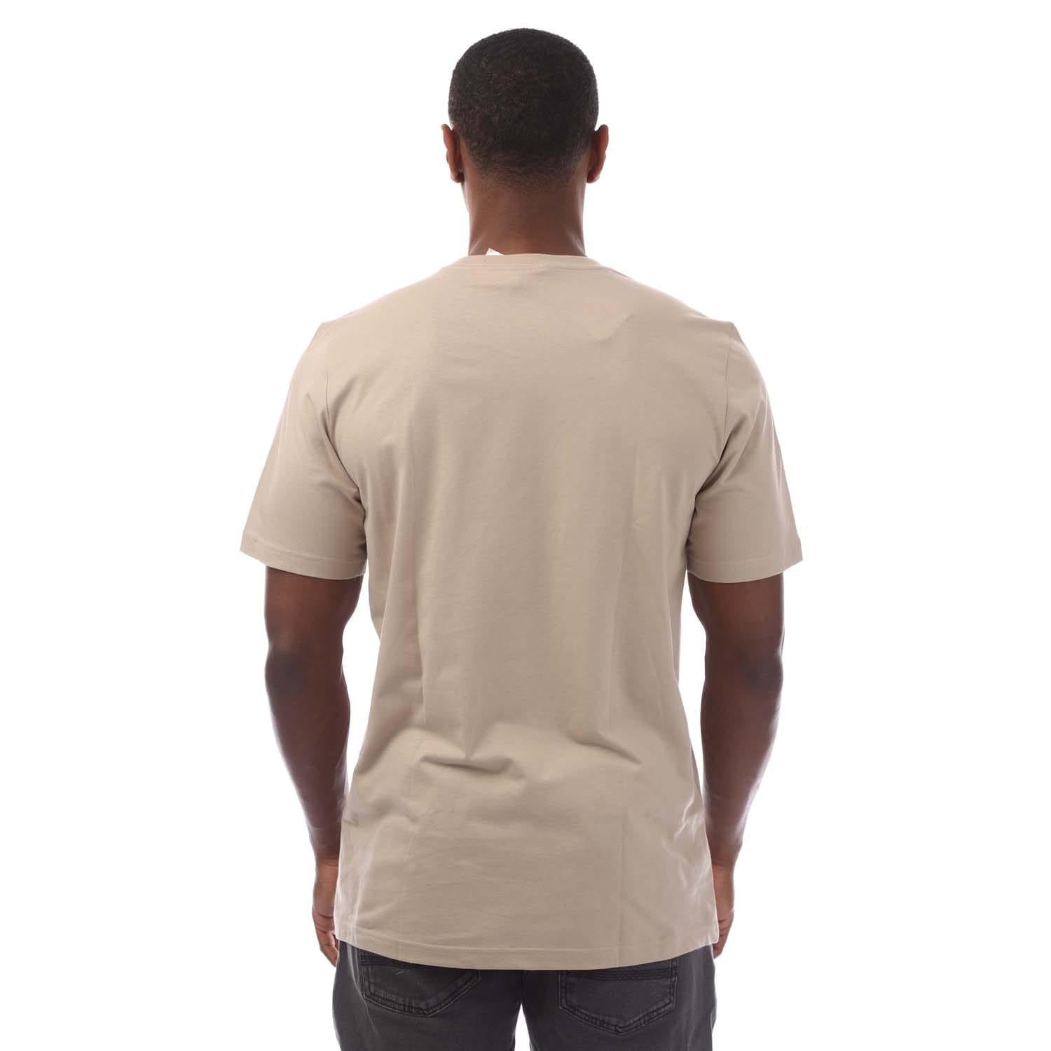 Beige - Back - Adidas Mens Graphic Logo T-Shirt