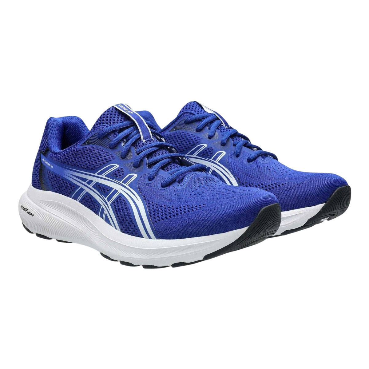 Blue-Neon Blue - Lifestyle - Asics Mens Contend 10 Cushioned Trainers