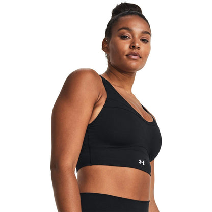 Black - Side - Under Armour Womens-Ladies Sports Bra