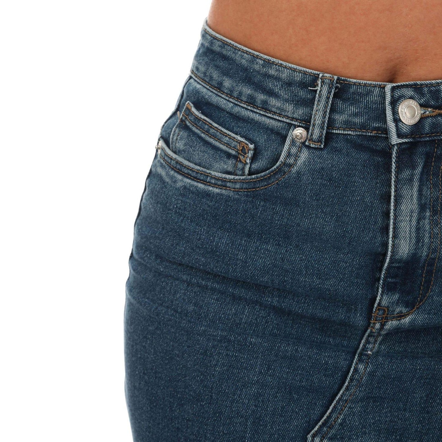 Denim - Side - Only Womens-Ladies Siri Denim Midi Skirt