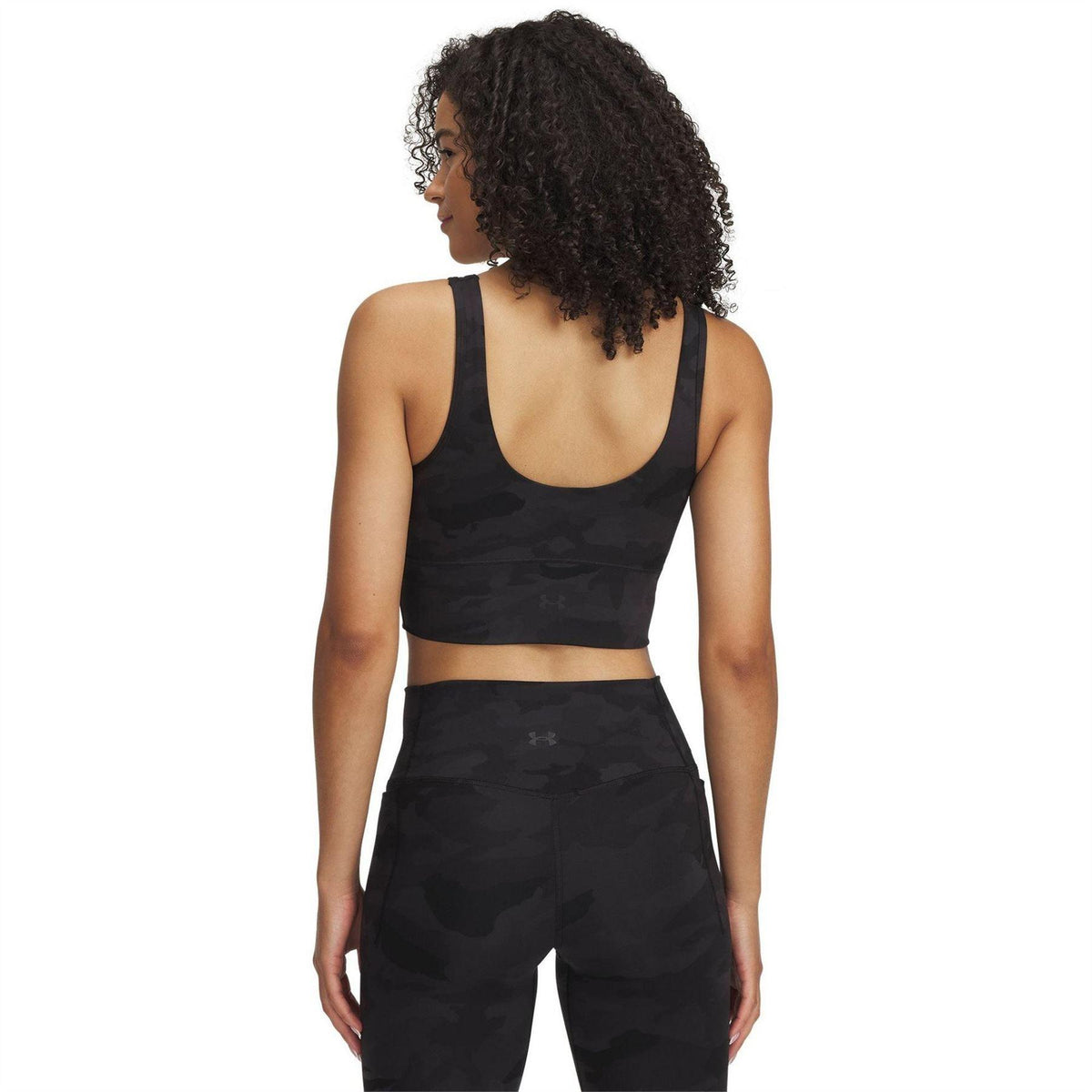Black - Back - Under Armour Womens-Ladies Meridian Fitted Tank Top
