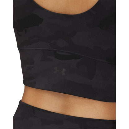 Black - Side - Under Armour Womens-Ladies Meridian Fitted Tank Top