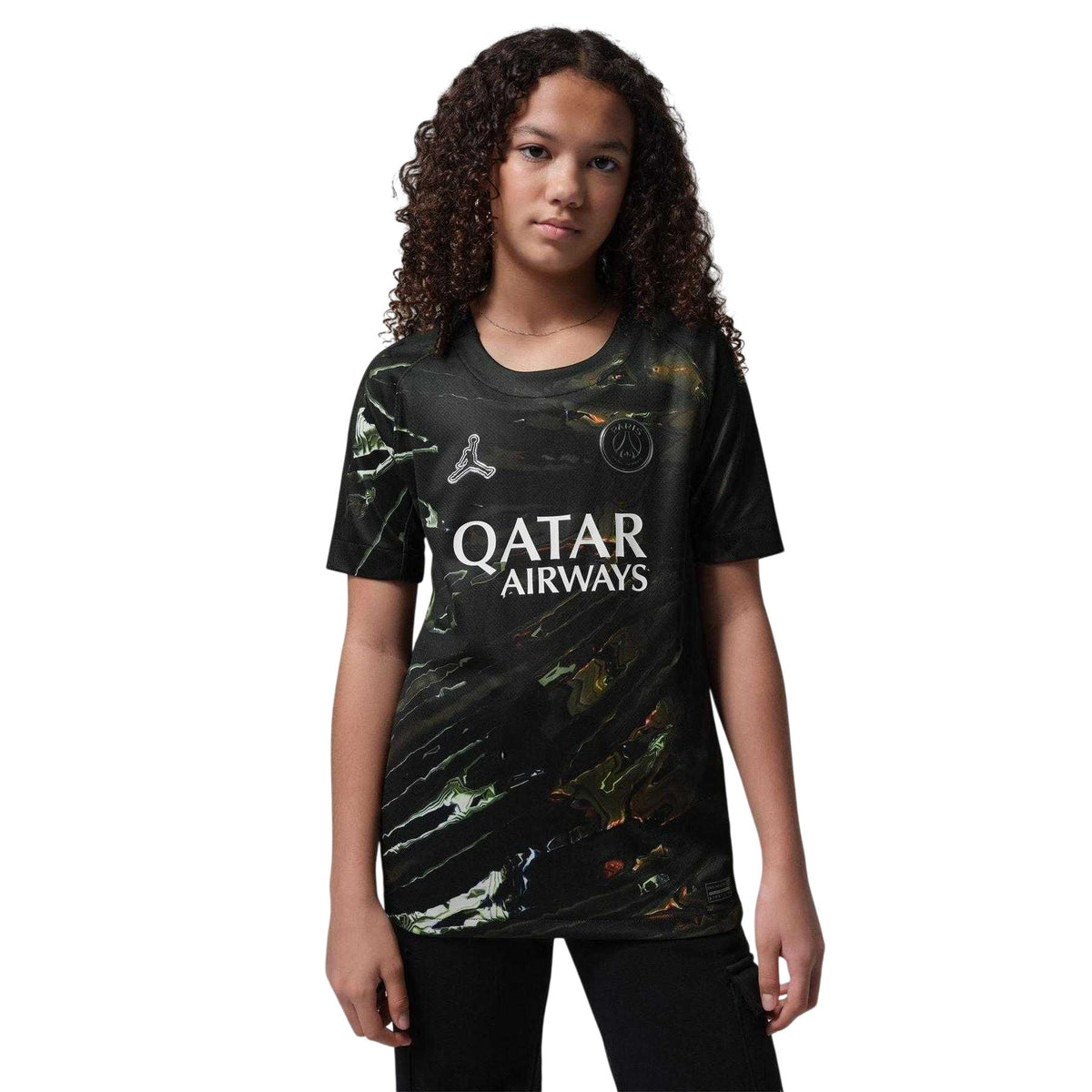 Black-White - Lifestyle - Nike Childrens-Kids Paris Saint Germain FC Football Shirt