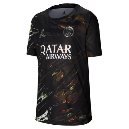 Black-White - Front - Nike Childrens-Kids Paris Saint Germain FC Football Shirt