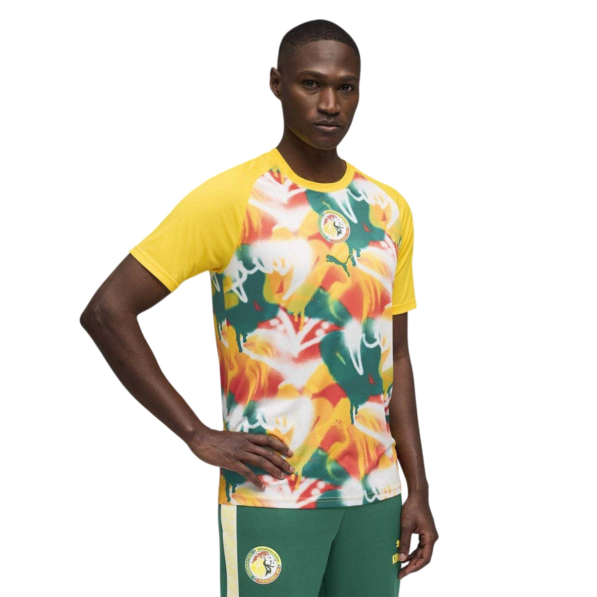 Yellow-Green - Side - Puma Mens World Cup 2026 Senegal T-Shirt