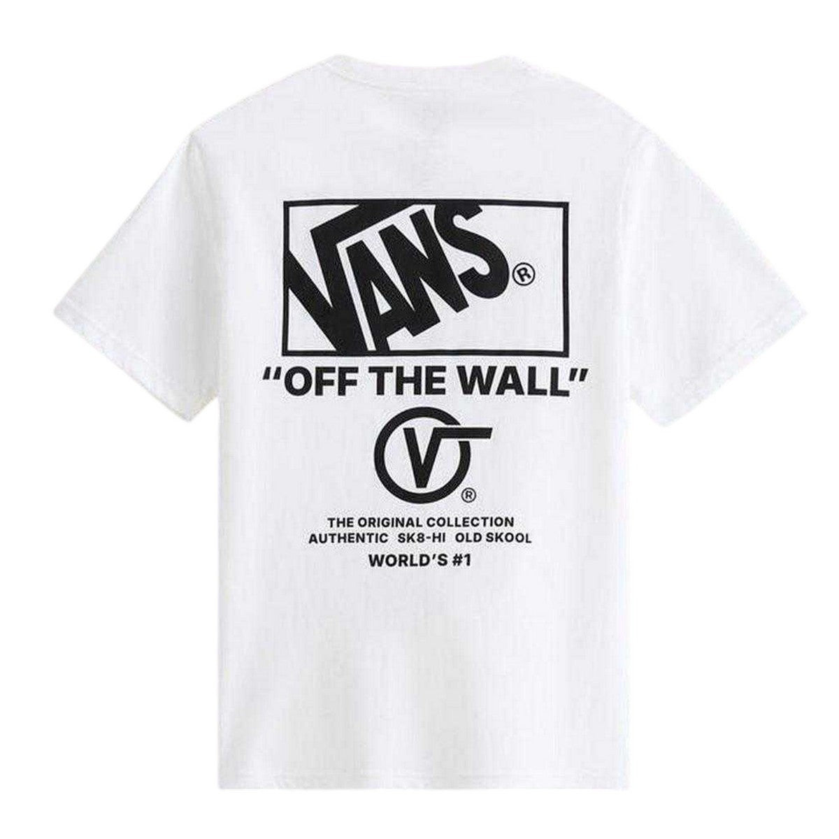 White - Back - Vans Childrens-Kids Back Logo T-Shirt