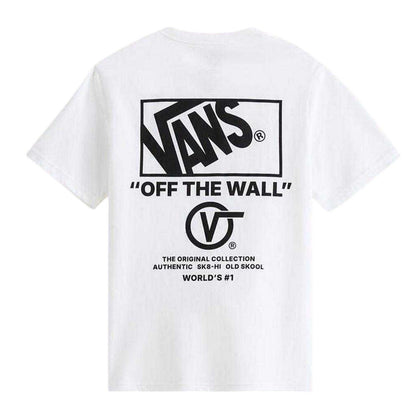 White - Back - Vans Childrens-Kids Back Logo T-Shirt