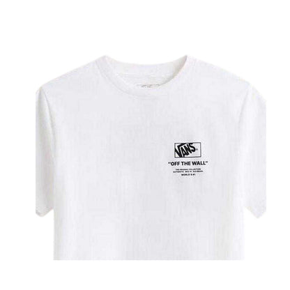 White - Side - Vans Childrens-Kids Back Logo T-Shirt