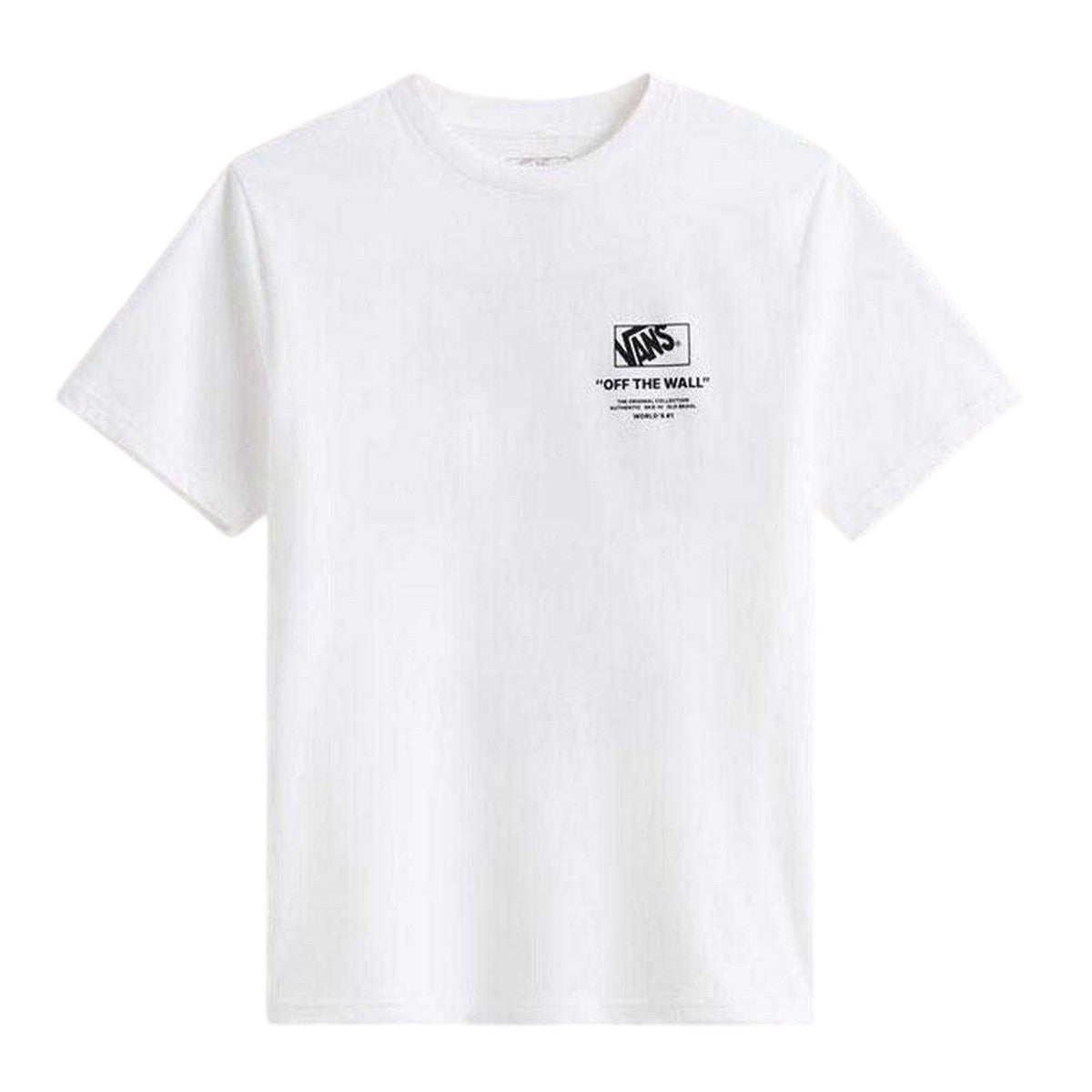 White - Front - Vans Childrens-Kids Back Logo T-Shirt